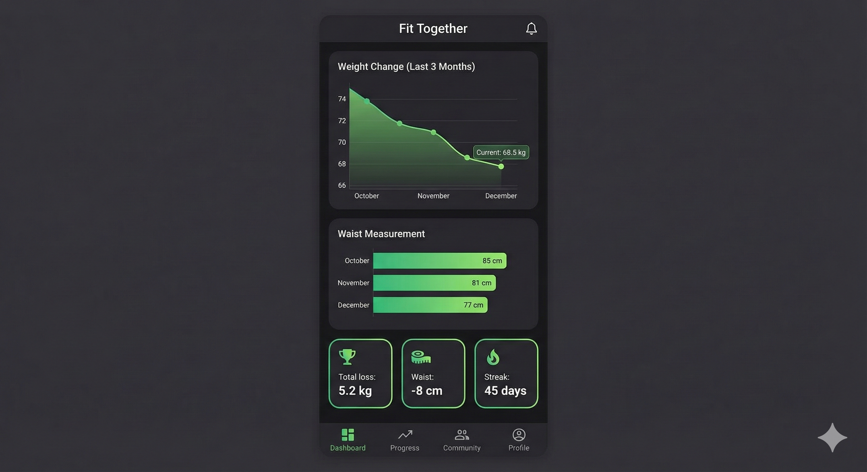 Fit Together Progress Graphs